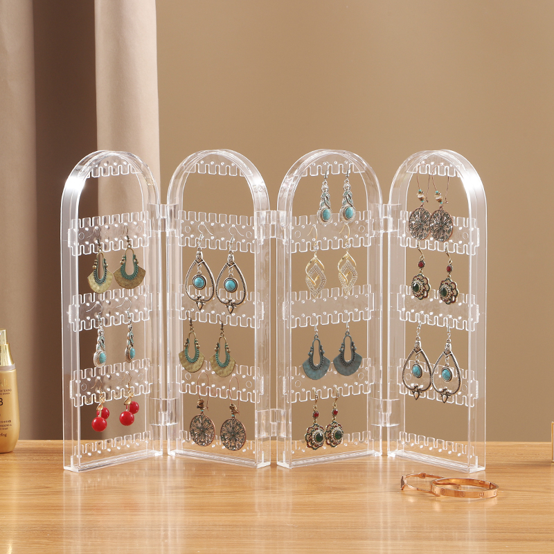 Clear acrylic earring display organisers